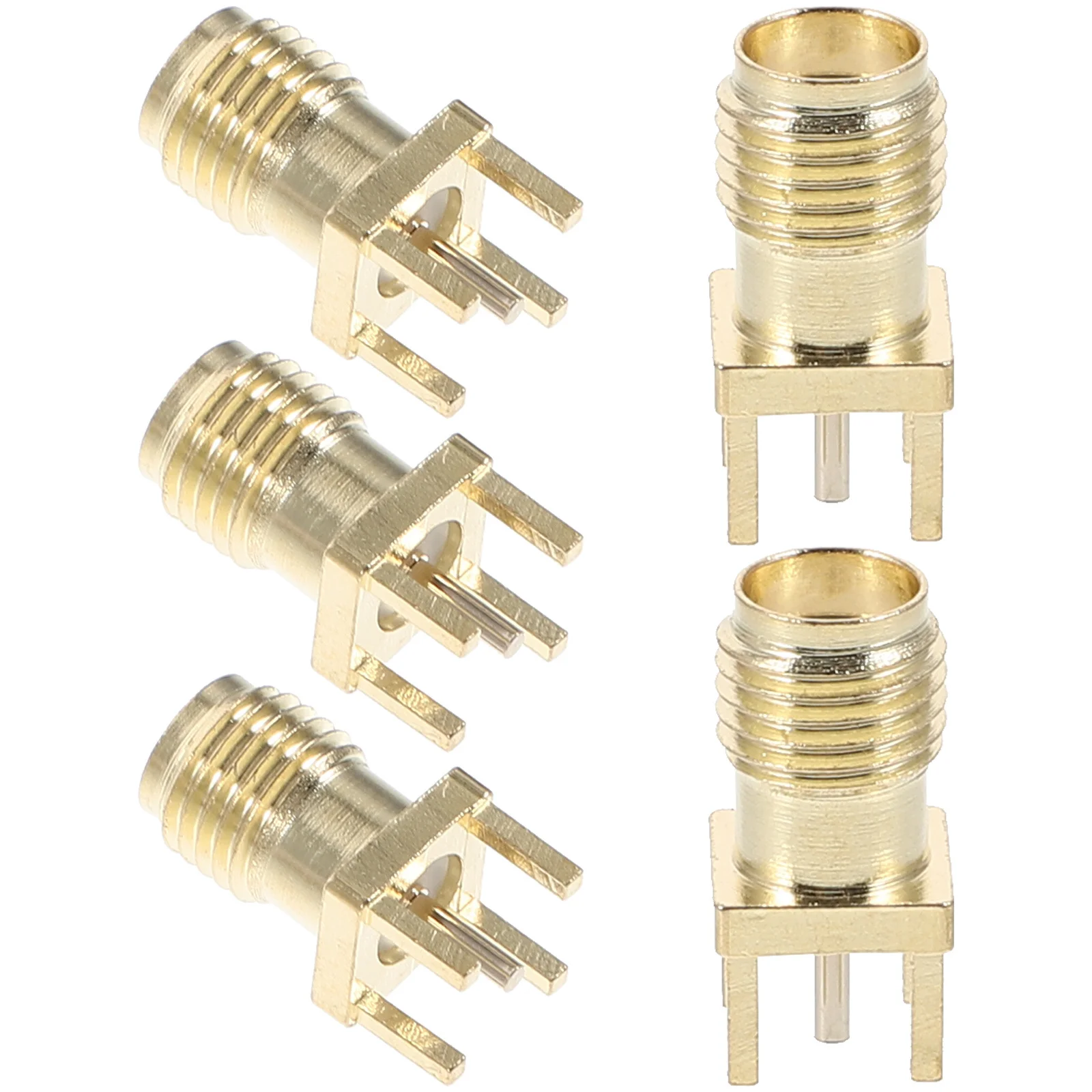 

5Pcs Sma Connector Durable Metal Edge Mount Plug Easy Install Coaxial Adapter Female Sma Socket Edge Mount Adapter
