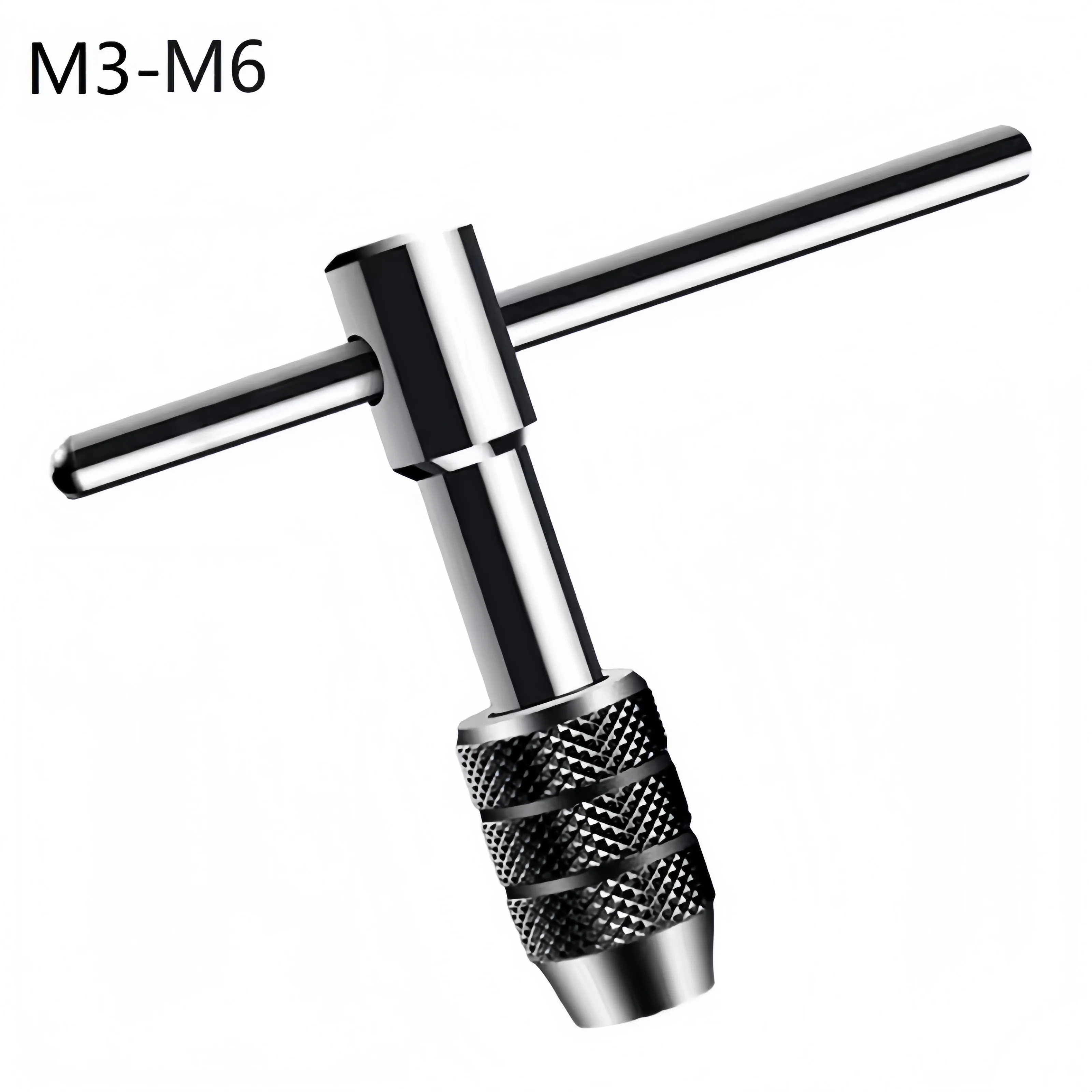 1PCS M3-M6 M5-M8 M6-M12 T-handle Ratcheting Tap Wrenches Adjustable Carbon Steel Hand Thread Tap Holder For Electrical Work