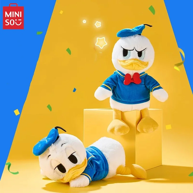 MINISO Disney Donald Duck 90th Anniversary Series Angry Eyebrow Doll Anime Soft Pillow Model Children's Plush Toy Birthday Gift