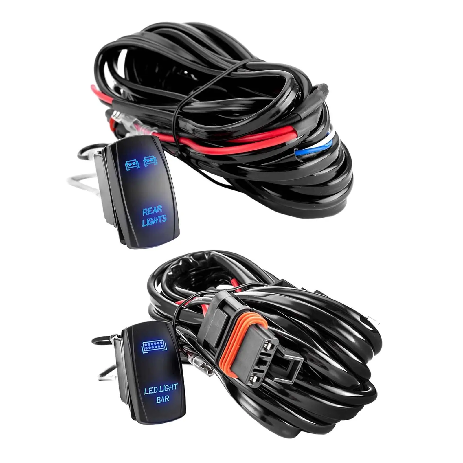 300W Durable LED Light Bar Wiring Harness Kit for Bus Trucks Yacht