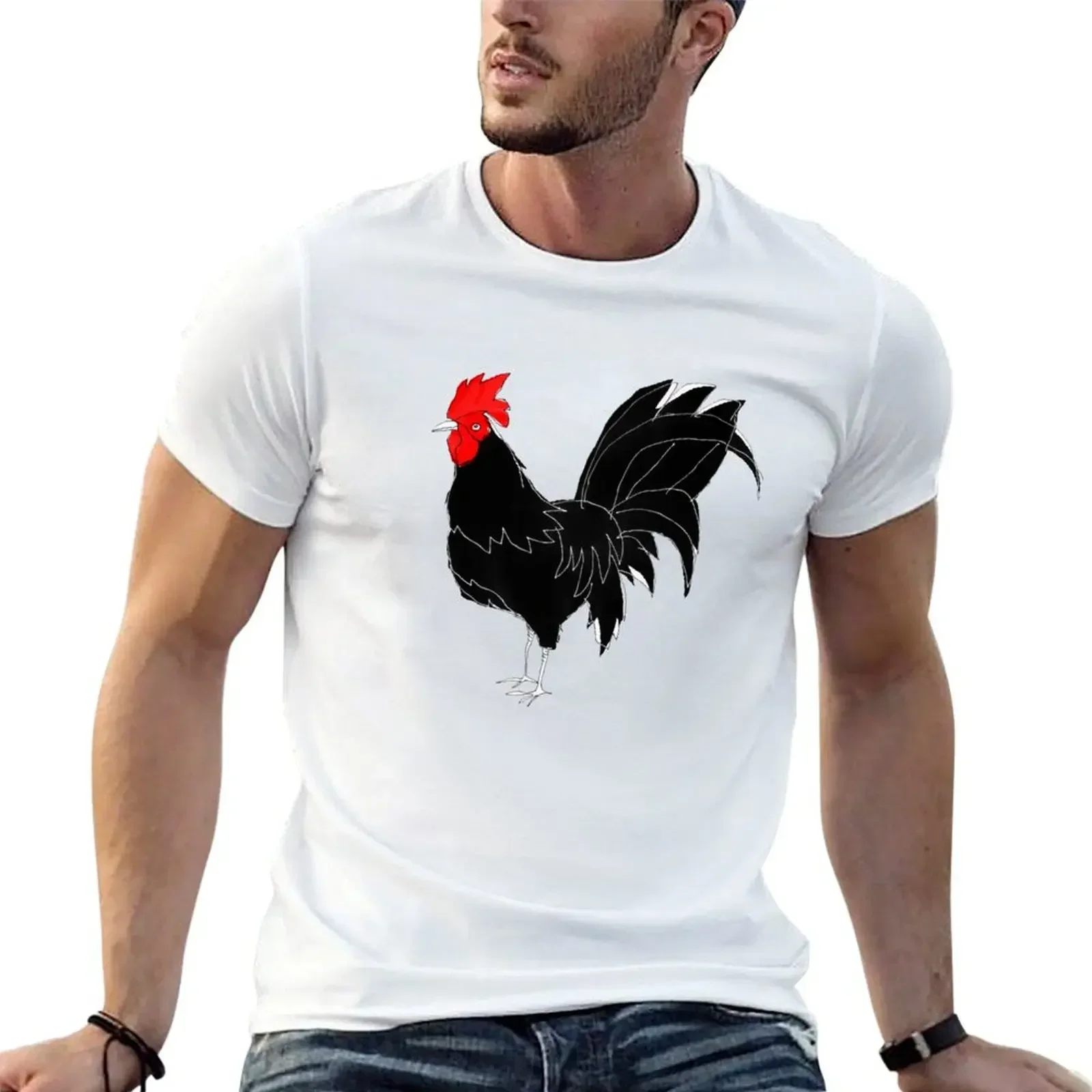 

rooster #8 T-Shirt for a boy plus size clothes plus size men clothing