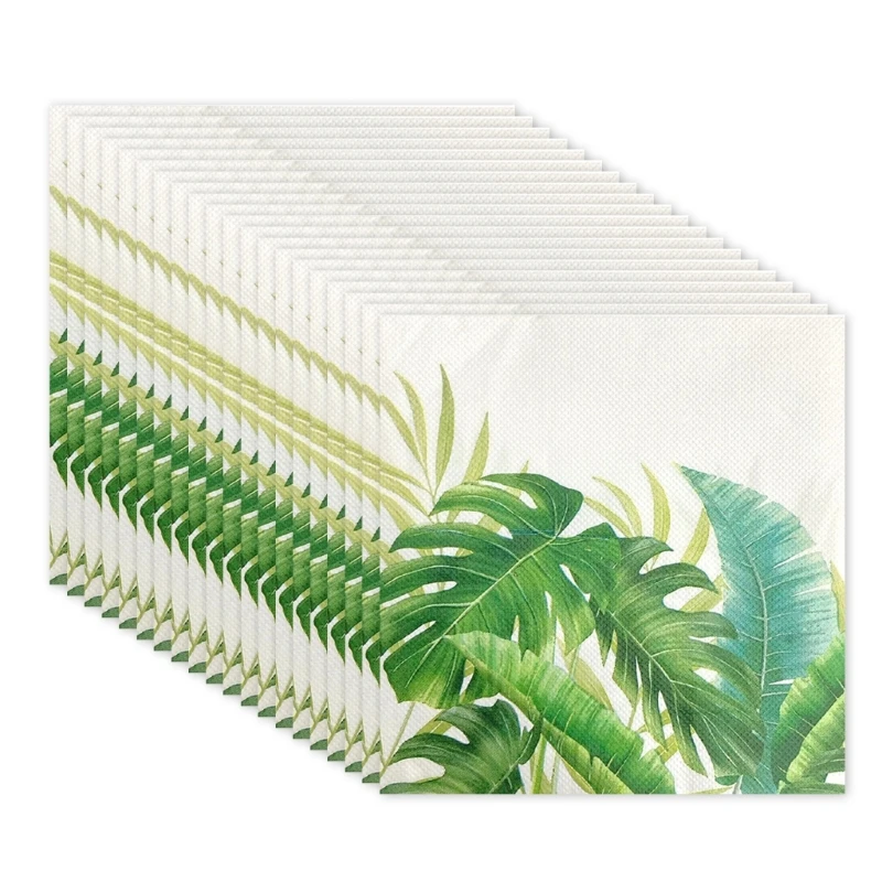 Immagine 7: 4x7b pianta eucalipti design fogliare 20pcs tavolo usa e getta decorazione per feste