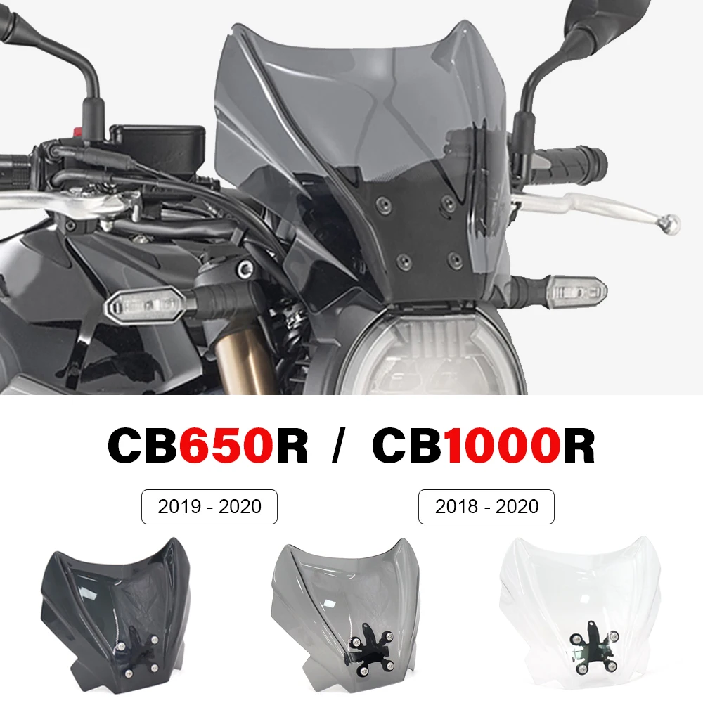 NEW Motorcycle CB650R CB 650 R CB1000R CB 1000 R Windshield Windscreen For Honda CB 650 R Wind Deflector 2021 2020 2019 2018