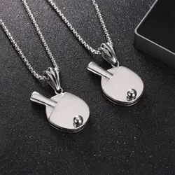 Women Sports Accessories Copper Street Style Necklace Jewelry Men Choker Men Pendant Ping Pong Necklace Men Necklace DIY