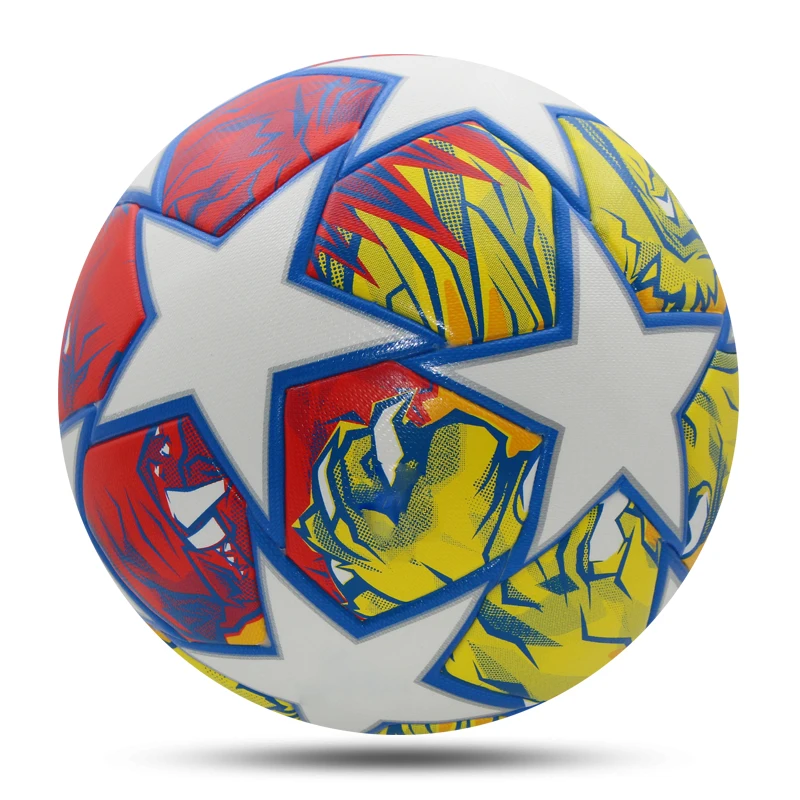 高品質サッカーボール標準サイズ 4 サイズ 5 PU 素材アウトドアスポーツリーグサッカートレーニングマッチシームレスサッカートップ