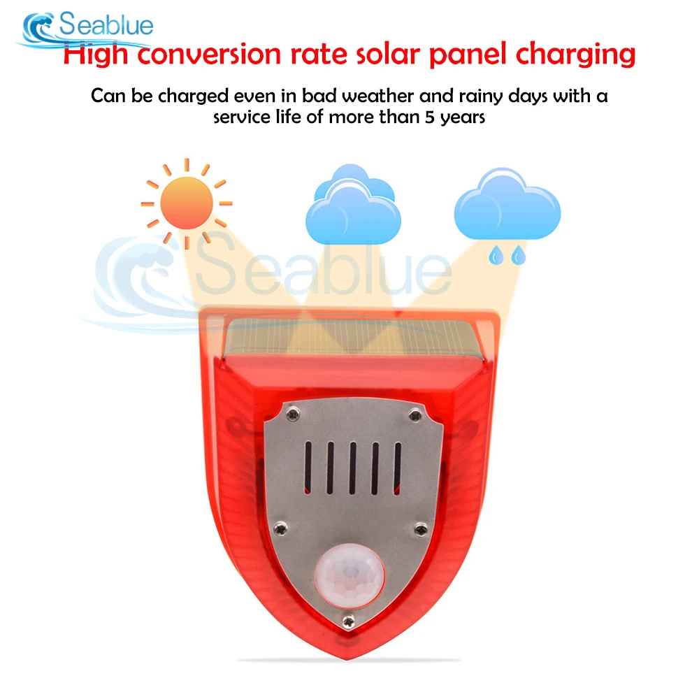 Alarm Animal Repellent Anti-wild Boar Drive Professional Alarmanti-theft Flashing Remote Control Siren Sensor Alarm Light