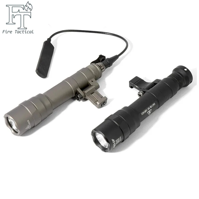 Tactical M640DF Flashlight M640-DF Scout Light 1400 Lumen LED Offset Mount Pressure Switch Hunting Light for 20mm Rail