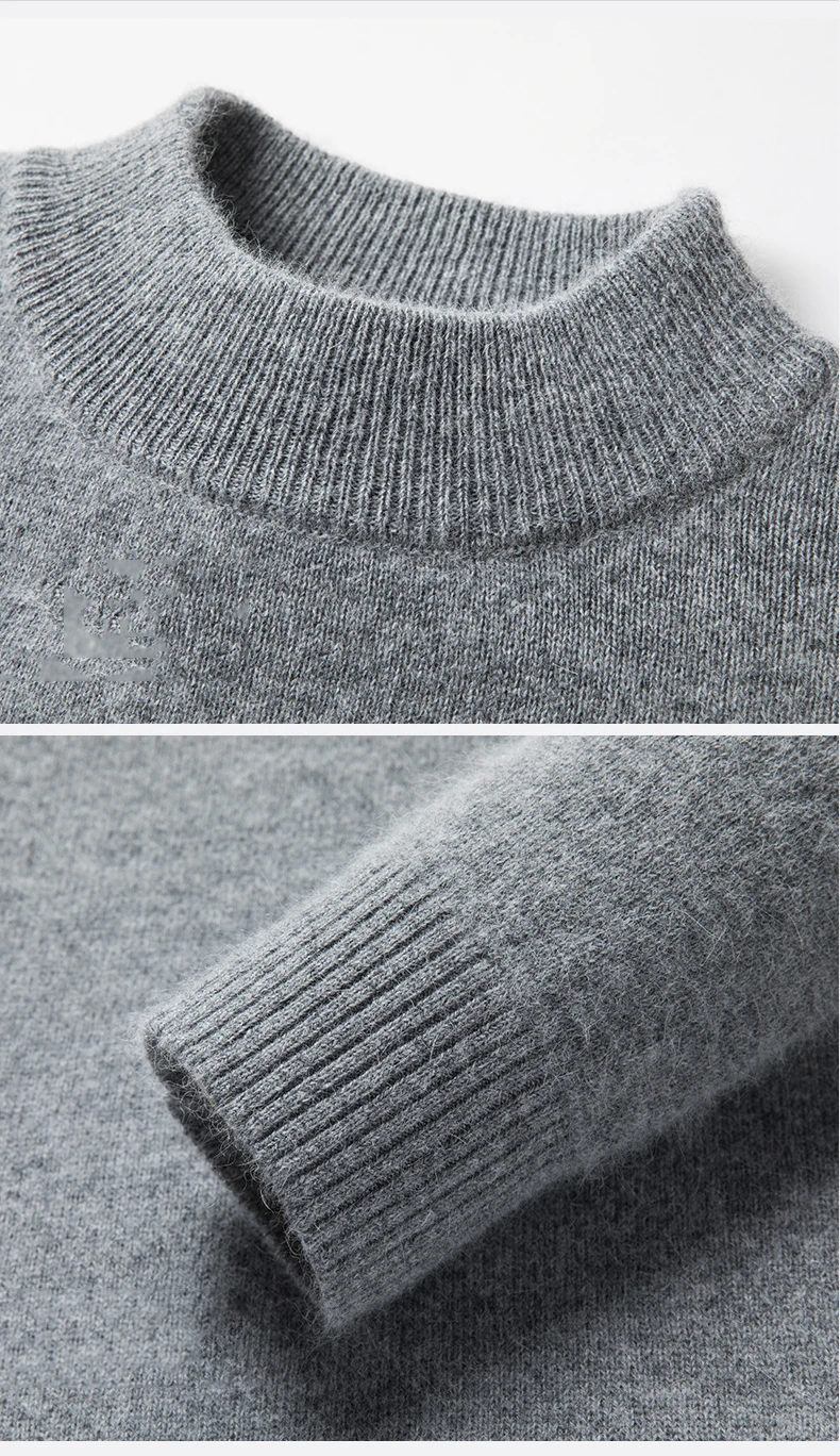 Men's Streetwear Casual Knit Sweater Pullover Spring Autumn Fashion Hombre Male Streetwear Sweat-shirt Men Clothing Solid Color