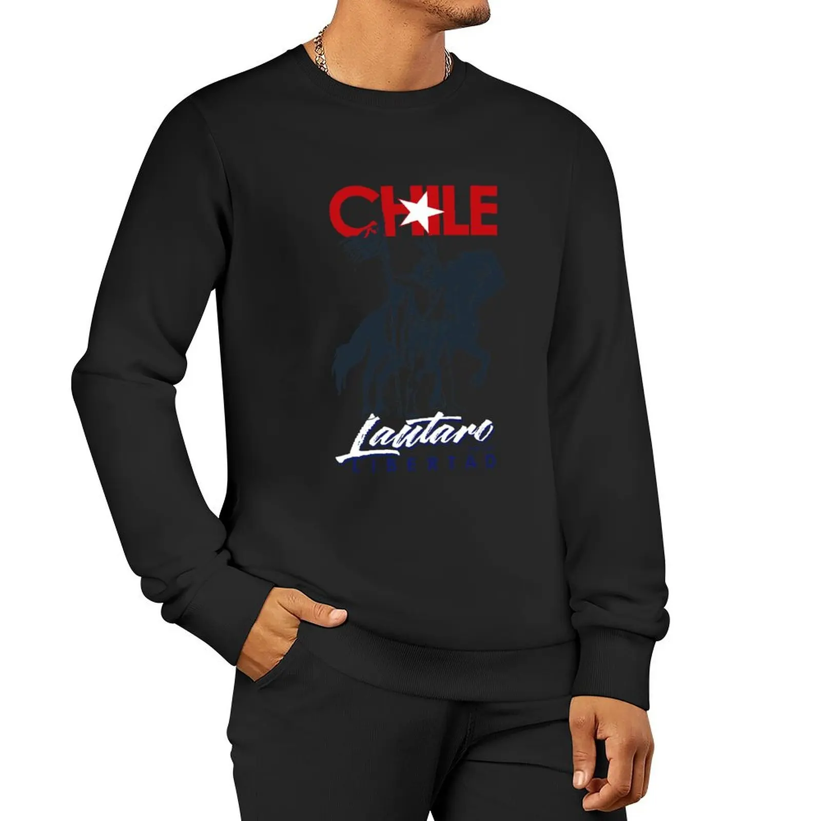 

LAUTARO V2 - MAPUCHE TOQUI - Chilean Indigenous Leader - Native Modern Graphic Pullover Hoodie hooded shirt sweatshirts men