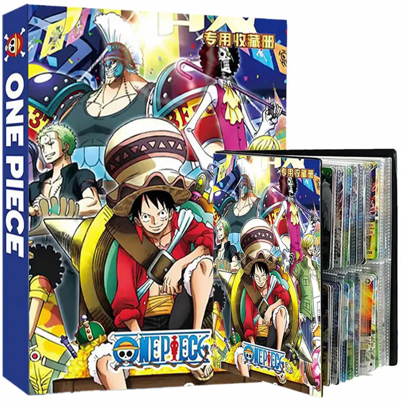 160pcs One Piece Cards Album Book Anime Game Cards Map Binder Holder Cartoon Onepiece Collection Folder Children Album Toy Gift