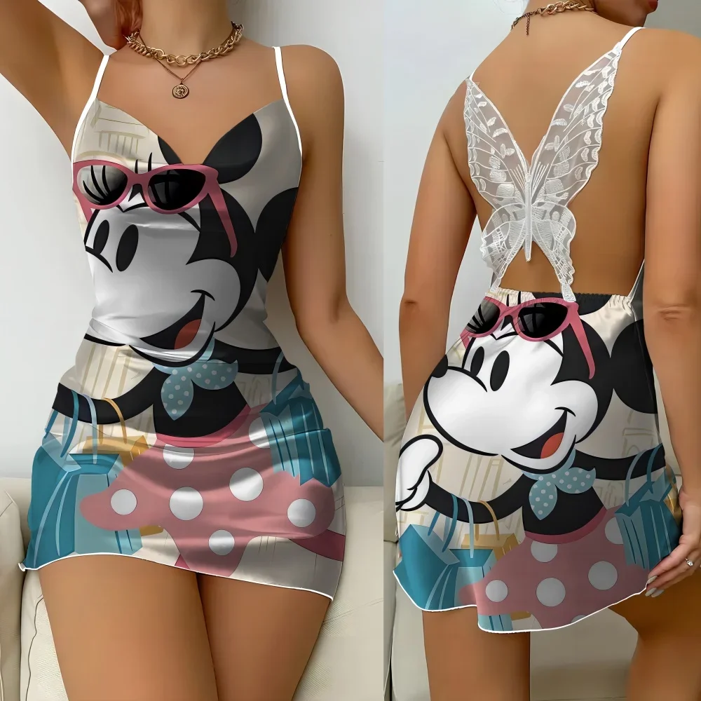 

2024 Enchant Summer Nightwear for Women Sexy Female Pajama Comfortable Sleevesless Women's Sleeping Dress with Cartoon Pattern