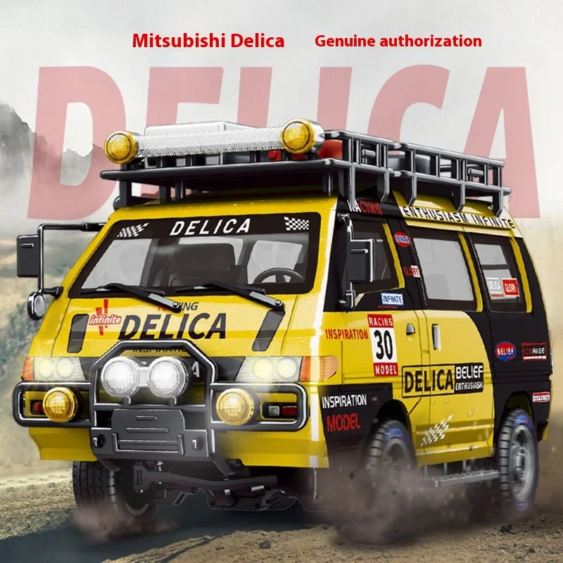 

New Jingxiaochuang 1:24 Scale Rc Remote Control Car Simulation Delica Van Four-Wheel Drive Off-Road Toy Vehicle Camping Gift Toy
