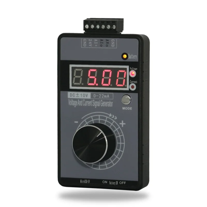 Hot Handheld Positive and Negative Voltage 0-10V5V + Current 0-4-20Ma Signal Generator Analog Source Calibrator Rechargeable