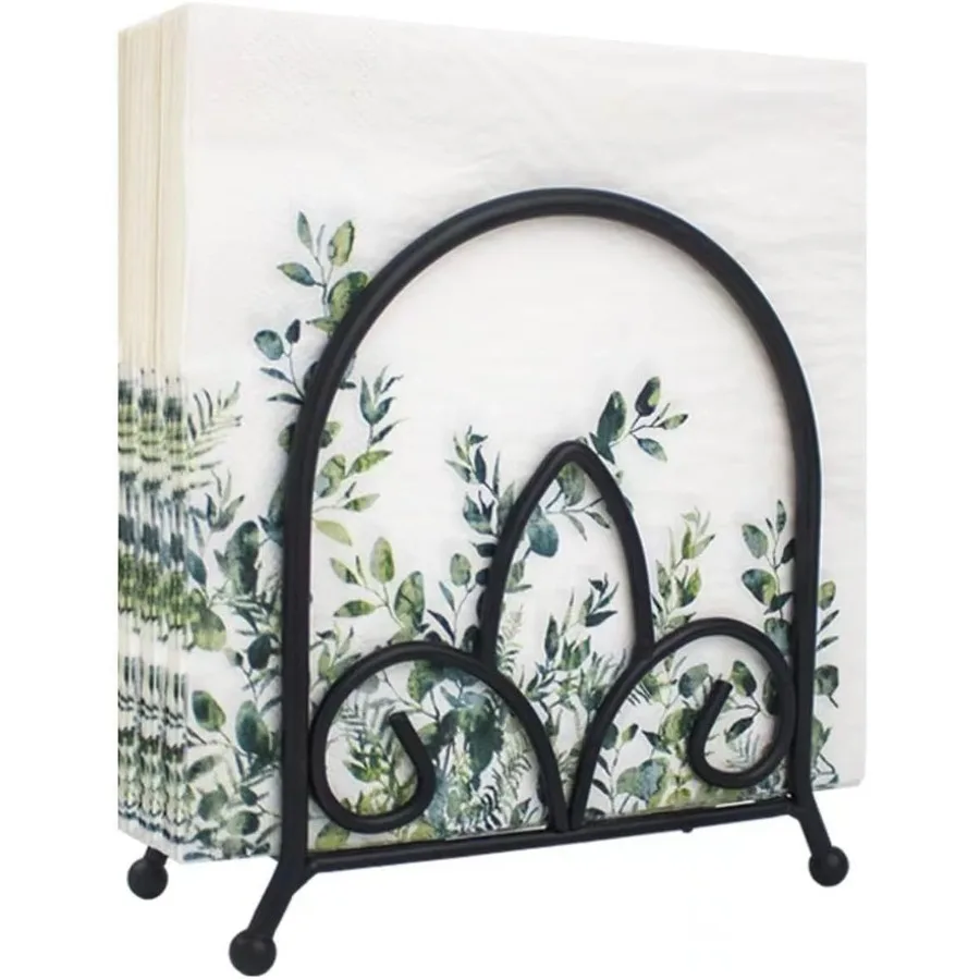 

Металлические черные держатели для коньков для кухонных обеденных столов, современные железные стоячие держатели для бумажных коньков, держатель-диспенсер для внутреннего использования