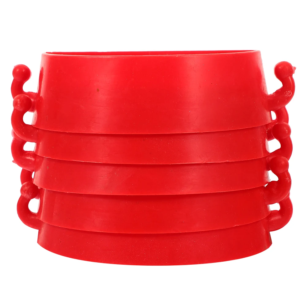 

6 Pcs Ring Chain Connector Kit for Traffic Cones Barrier Hooks Buckle Connectors Plastic Caution Barriers Safety