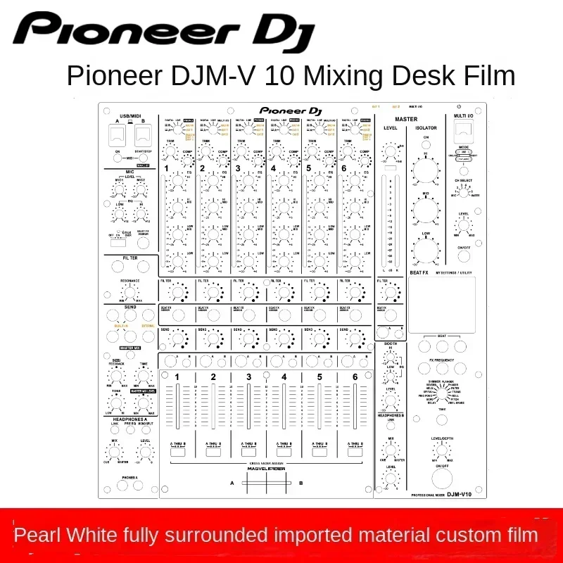 

PVC Self-adhesive Film Pioneer Pioneer DJM-V10 Film Mixing Platform Panel Disk Recorder Protection Sticker Imported Materials