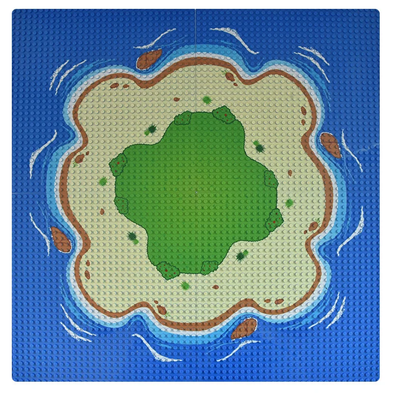 2Pcs/set Camouflage 32x32 Dots Small Building Blocks Baseplate for Kids DIY Brick Wall Educational Toy Kindergarten Play