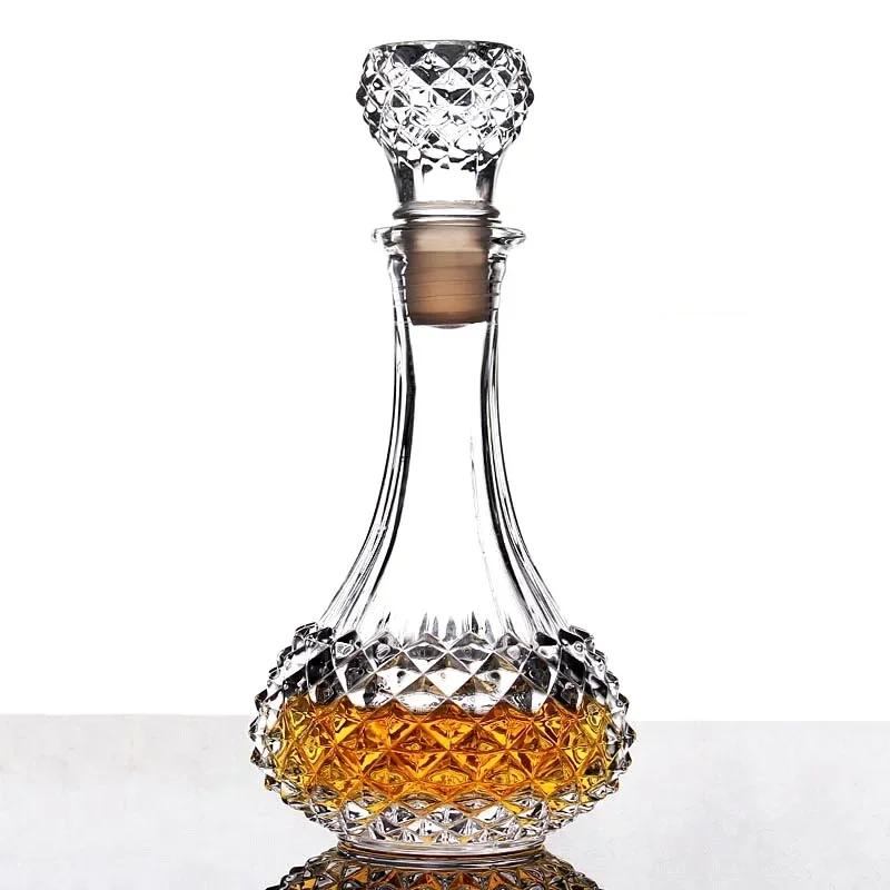 Imagem -03 - Chumbo de Vidro Garrafa de Vinho Whisky Decanter Recipiente de Álcool Pourer Garrafa de Cristal Home Bar Luxo