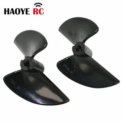 Haoye-hélices de barco a control remoto, 5 piezas, modelos de paleta, 2 cuchillas, negro brillante, CW, CCW, accesorios para barcos a control remoto