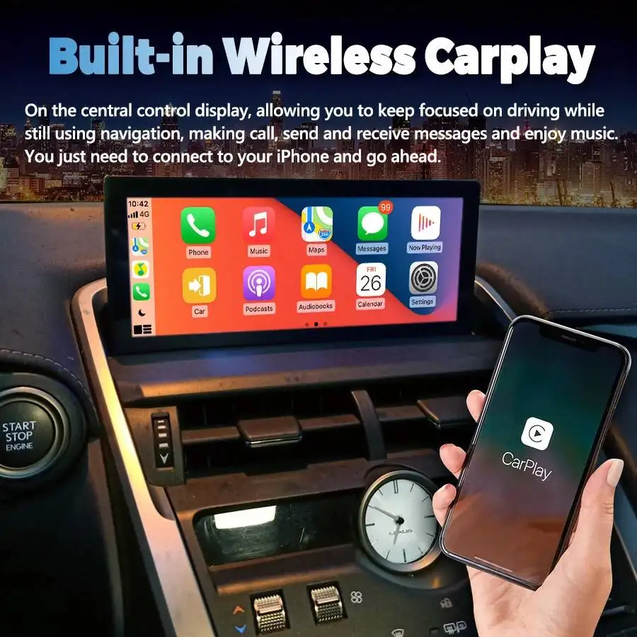 10.25'' Car Android Screen For Lexus NX NX200t NX200 NX300h NX300 NX350h 2014-2021 Carplay GPS Navigation Multimedia Player Auto