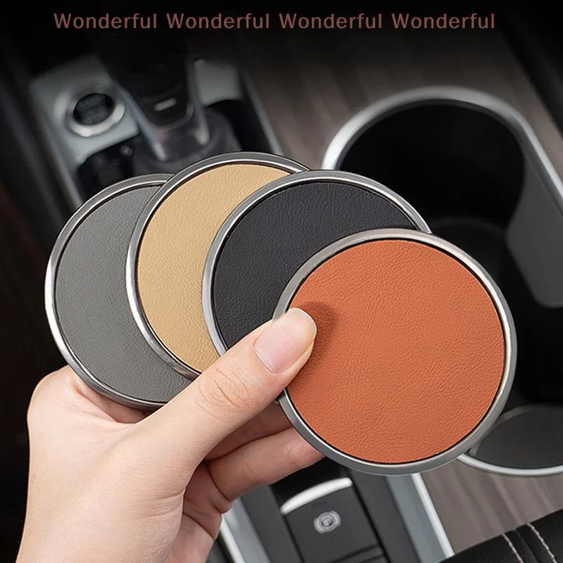 Enhanced Car Interior 2 Pcs Anti Slip Cup Holder Insert Pads for any Drive