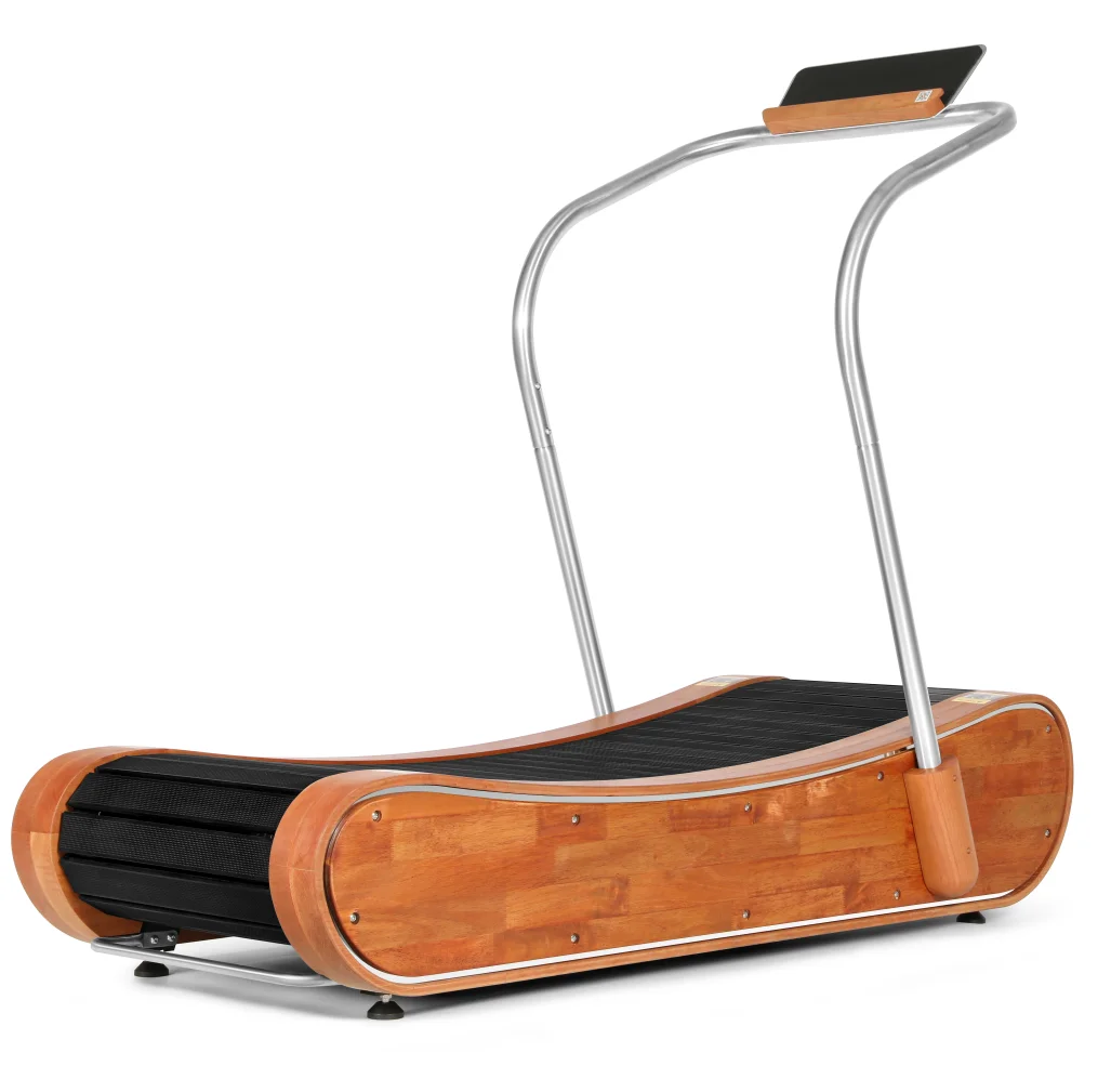 

Luxury Manual Curved Treadmill Hand Crafted From Wooden and Stainless Steel Silent Treadmill with Natural Running