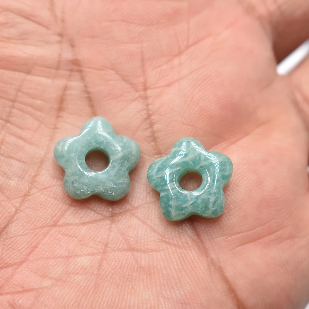 Großhandel 10 Stück/Set Naturstein-Perlen mit Großem Loch in Blumenform für Schmuckherstellung DIY Halskette Armband Ohrringe Zubehör – Detail 6