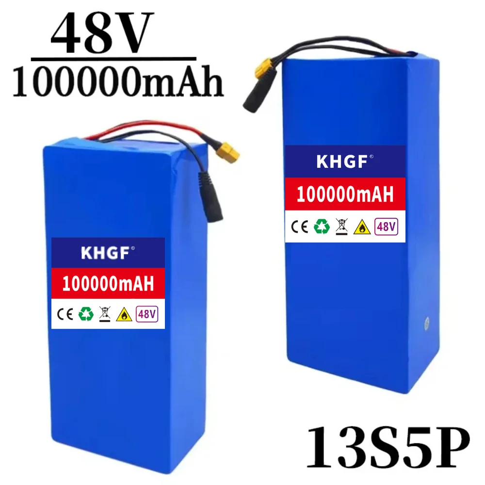 

48V 13S5P 18650 Lithium Battery Pack 100Ah Suitable for electric scooters, mountain bikes 250-1000W+charger