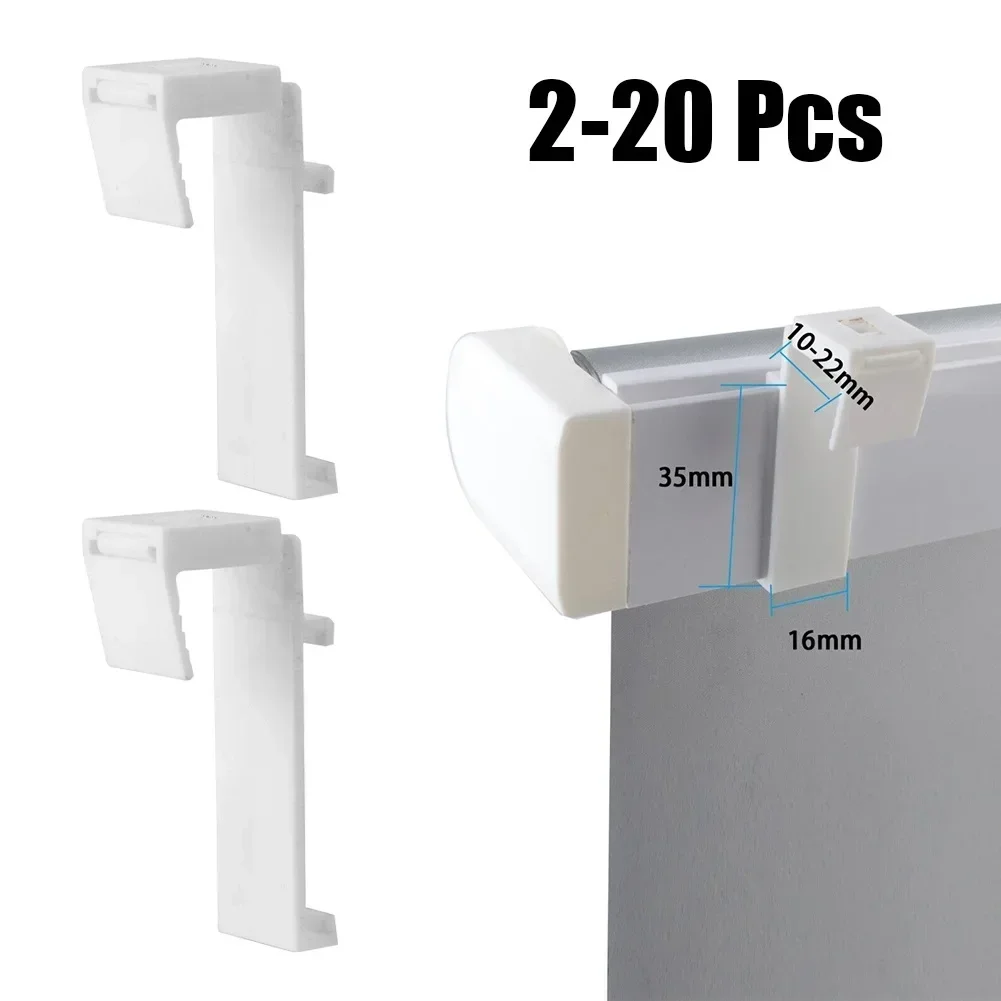 2/10/20pcs Blind Hook Blinds Bracket Connector Brackets Roller Blind Bracket Vertical Window Holder Repair Roller Rod Clamp