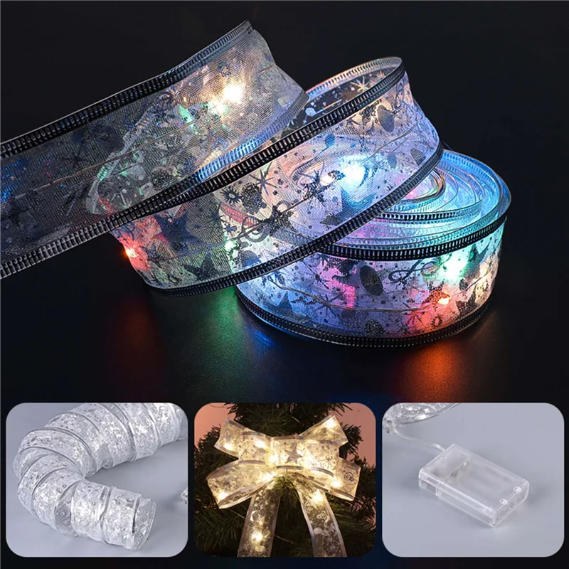 GOOD-4M 40 светодиодов Рождественская елка Лента Свет Украшения Гирлянды DIY Кружевные банты Гирлянда Домашний декор Новогодний свет
