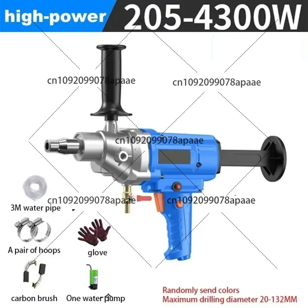 

205-4300 Вт/130-2980 Вт сверхмощный алмазный корончатый станок 6 дюймов 1600 Вт, электрическая дрель для коронки бетона для сухого и влажного сверления