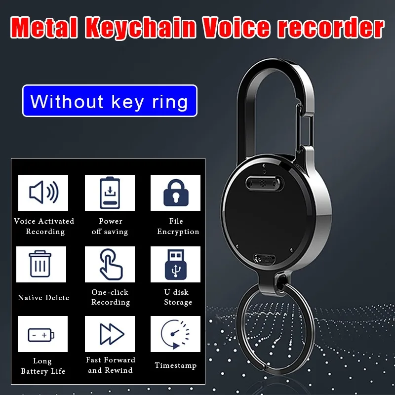 

Портативный брелок-рекордер 4 ГБ/8 ГБ/16 ГБ/32 ГБ Мини-диктофон Профессиональный HD-диктофон с шумоподавлением Цифровой диктофон MP3-плеер