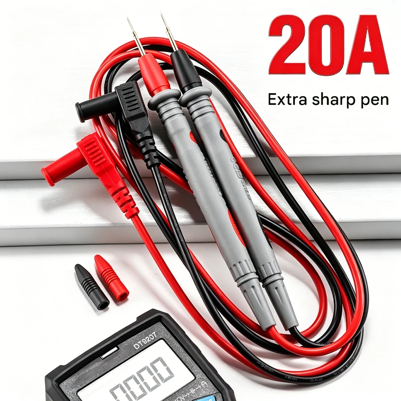 Câbles de test multimètre 20A, fils en silicone résistants aux hautes températures, sondes universelles, câbles de test à aiguille en acier