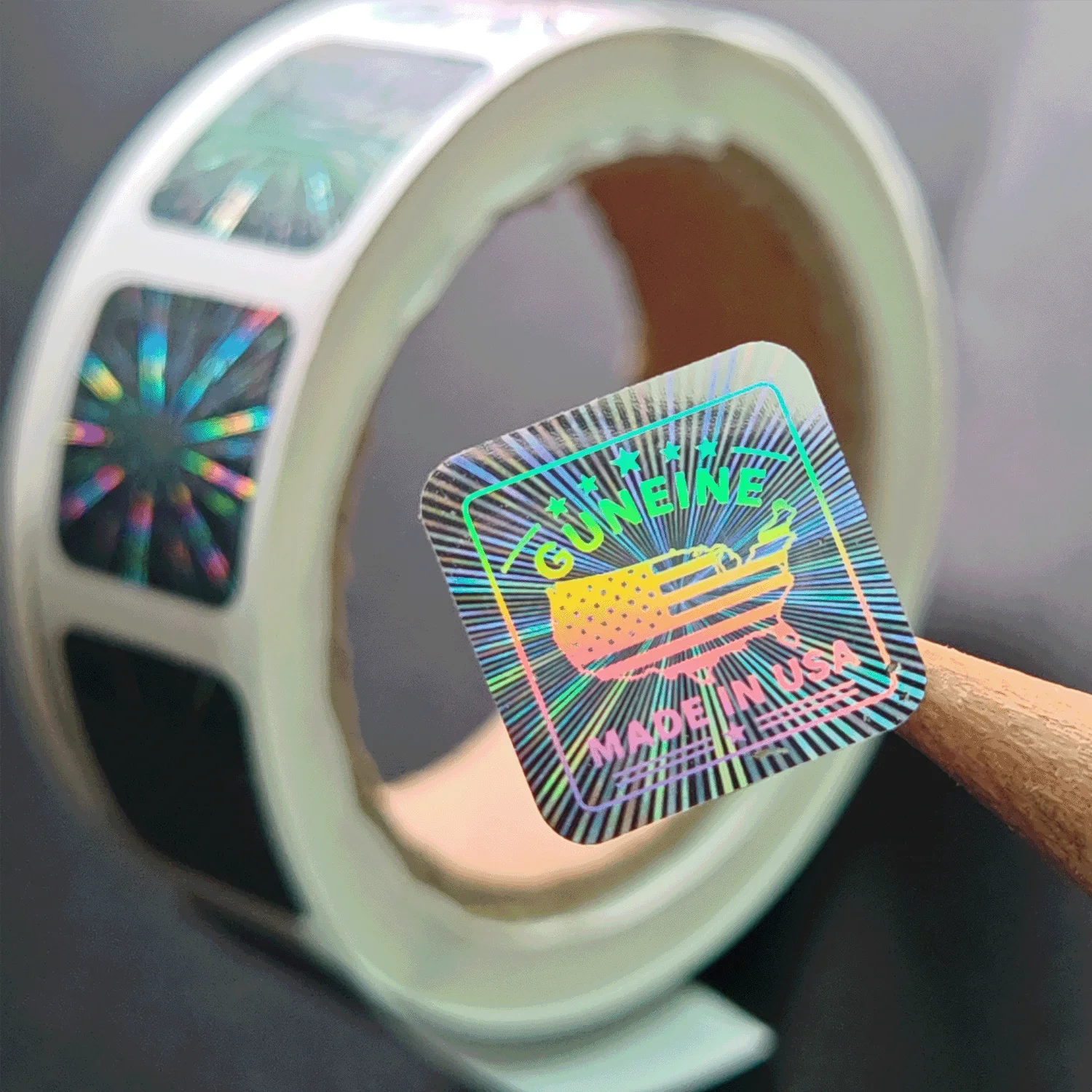 500pcs/Roll Hologram Made In USA Stickers,Tamper Evident Guneine Label Sticker,Security Warranty void Seal Us Map Pattern