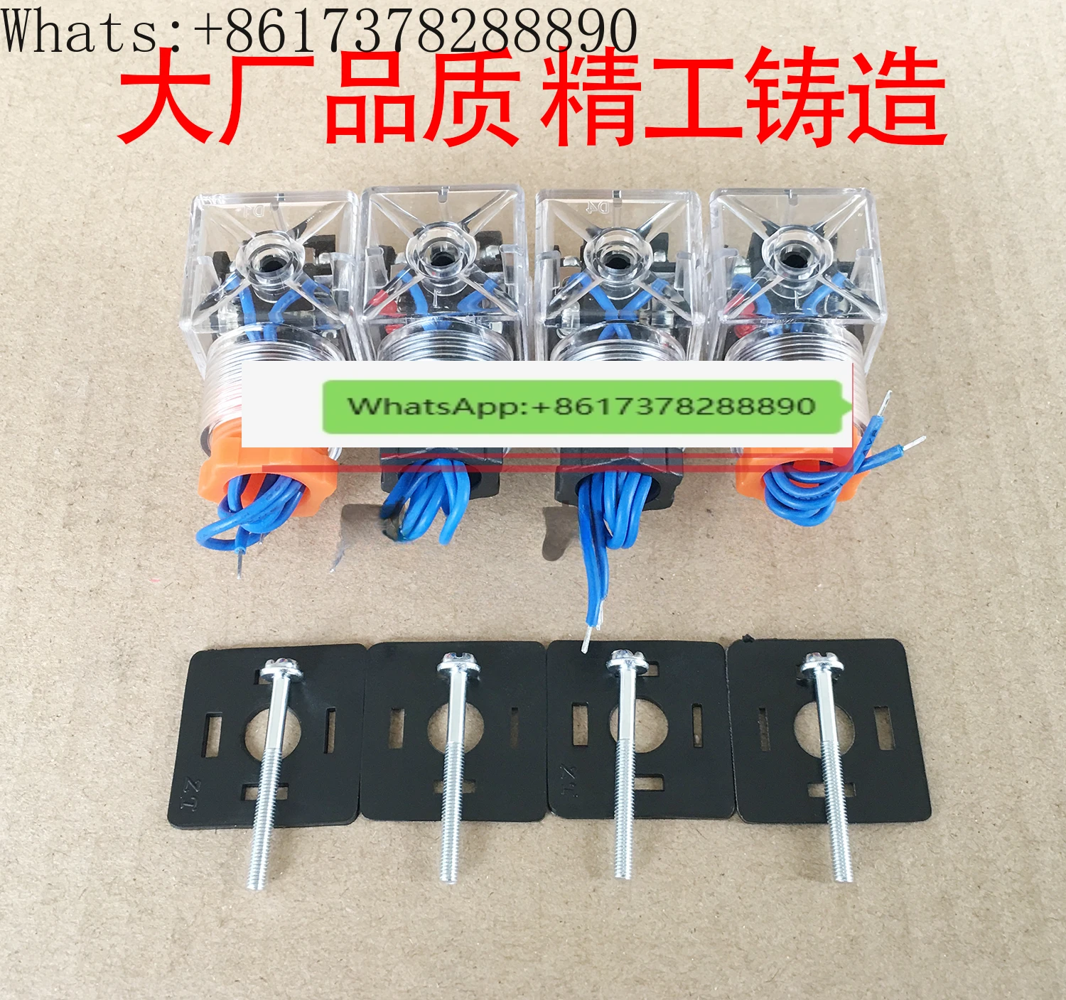 

Hydraulic solenoid valve, solenoid coil plug with indicator light strip wire DC24V, DC12V, AC110, AC220V