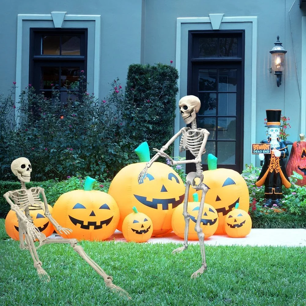 Halloween Menschliches Skelett 90CM-240CM Bewegliches Skelett Menschliches Skelett Halloween Horror Dekoration Spukhaus Horror Requisiten – Detail 3