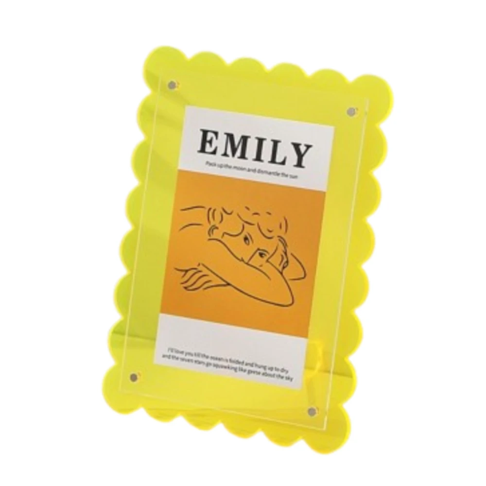 

DIY 7-inch Picture Frames Acrylic Stand Clear Photos Decorative Rack Colored Desktop Display Photo Frame Office