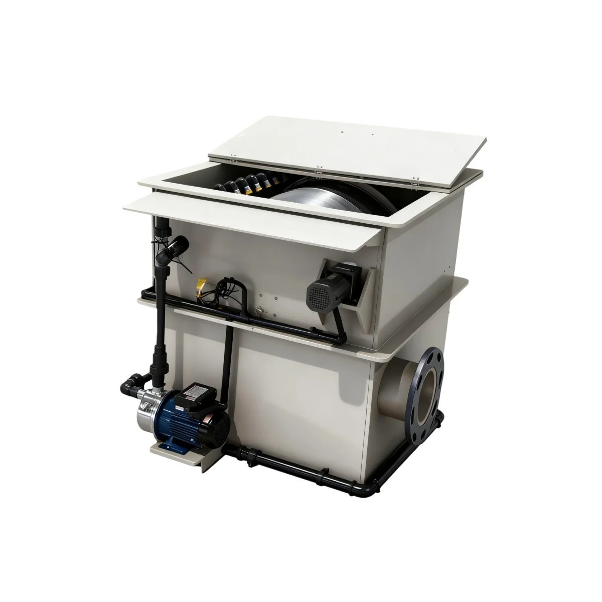 50t/h Rotary Drum Filter for Fish Farming - 50-200μm Precision Filtration Energy-Saving Corrosion-Resistant