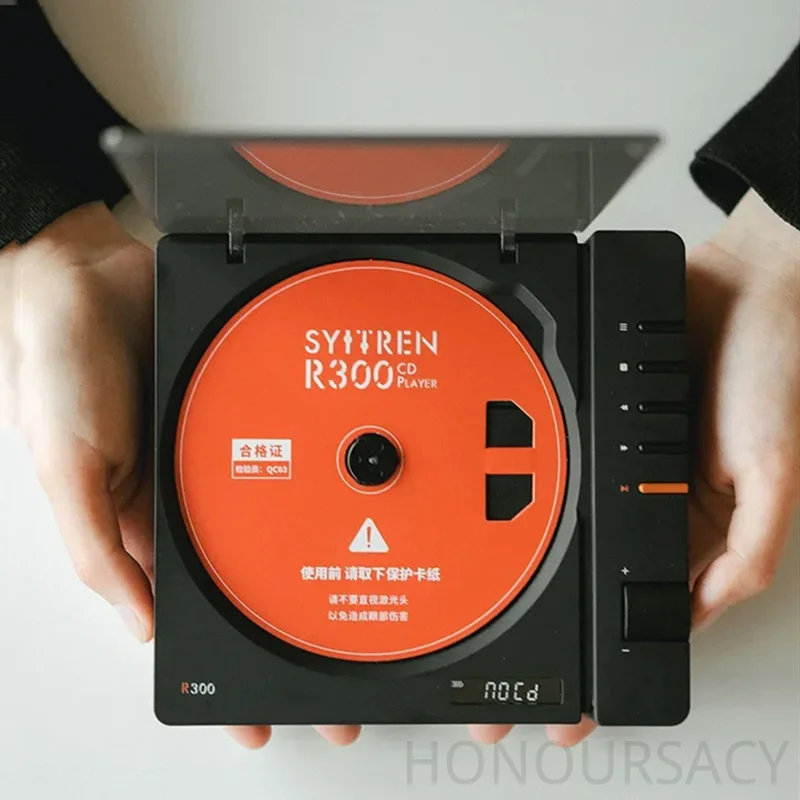 Fashion Syitren R300 CD Player Retro Portable Wireless Support Earphone Optical Output Bluetooth HIFI Album Player Music Walkman