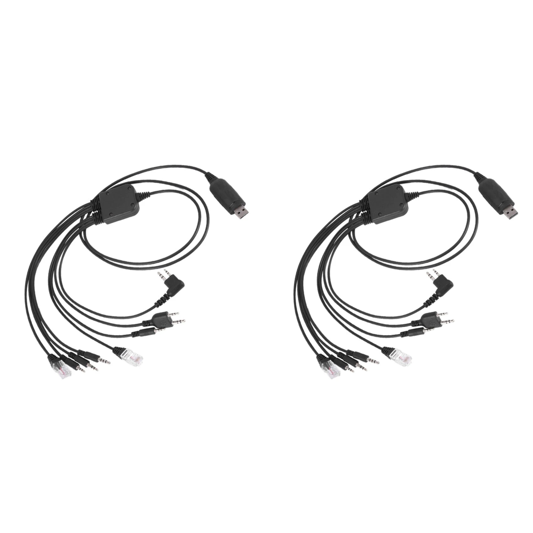 AA08-2X Eight In One USB Programming Cable Compatible For Walkie Talkie Motorola Kenwood ICOM BAOFENG TYT QYT Radio