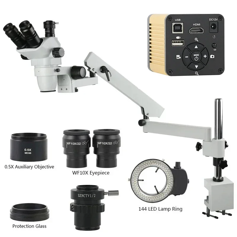 Dental Equipment 3.35X-45X Simul Focal Parfocal Trinocular Stereo Microscope 40MP 4K UHD HDMI USB Camera For Endodontic Surgery