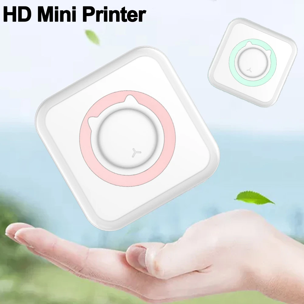 KGG New Portable Mini Thermal Printer Wirelessly Bluetooth 203dpi Photo Label Memo Wrong Question Printing Imprimante Portable