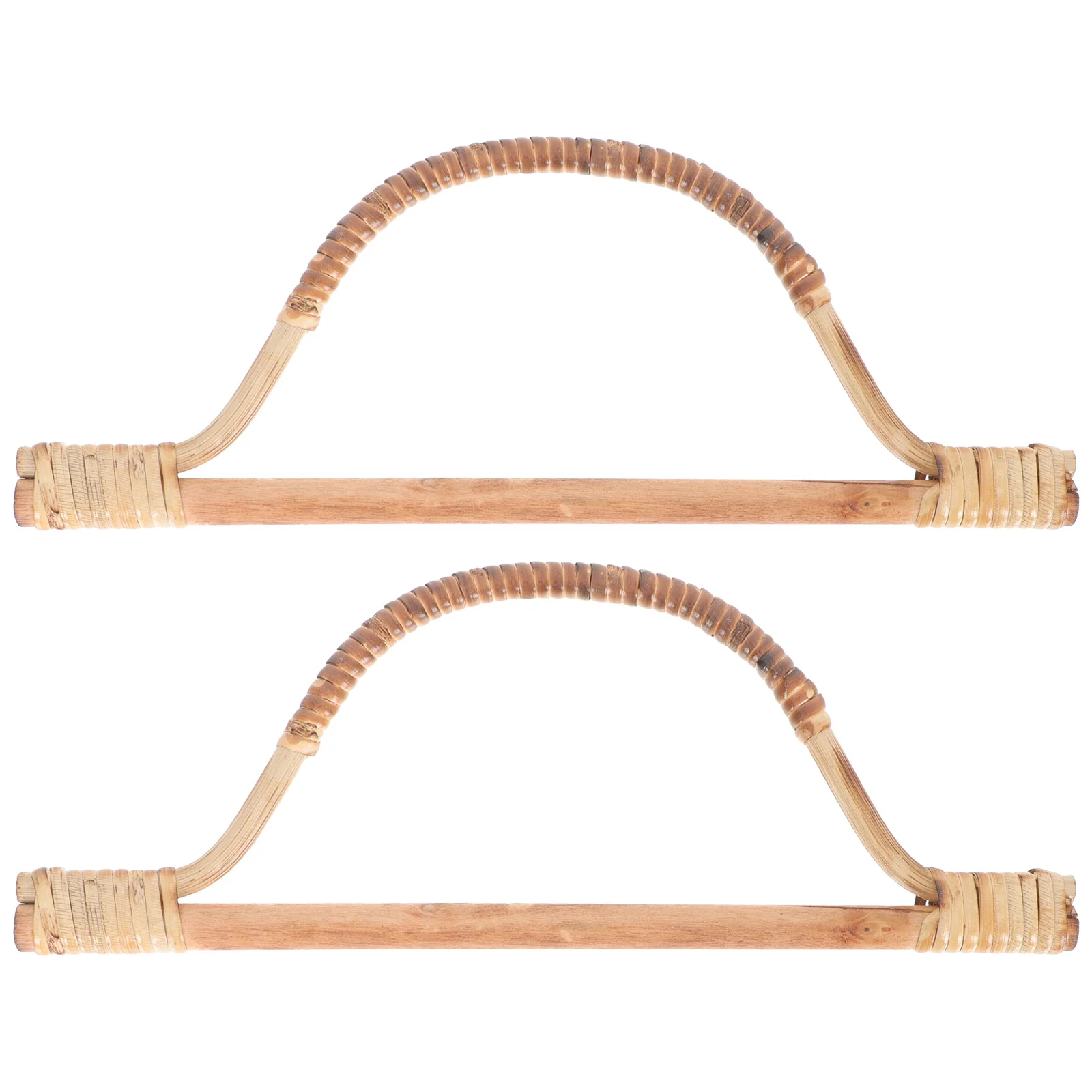 

2Pcs Bamboo Handbag Handles Premium DIY Bag Handles D Shape Half Circle Replacement for Craft Bag Making Decorative Accessories