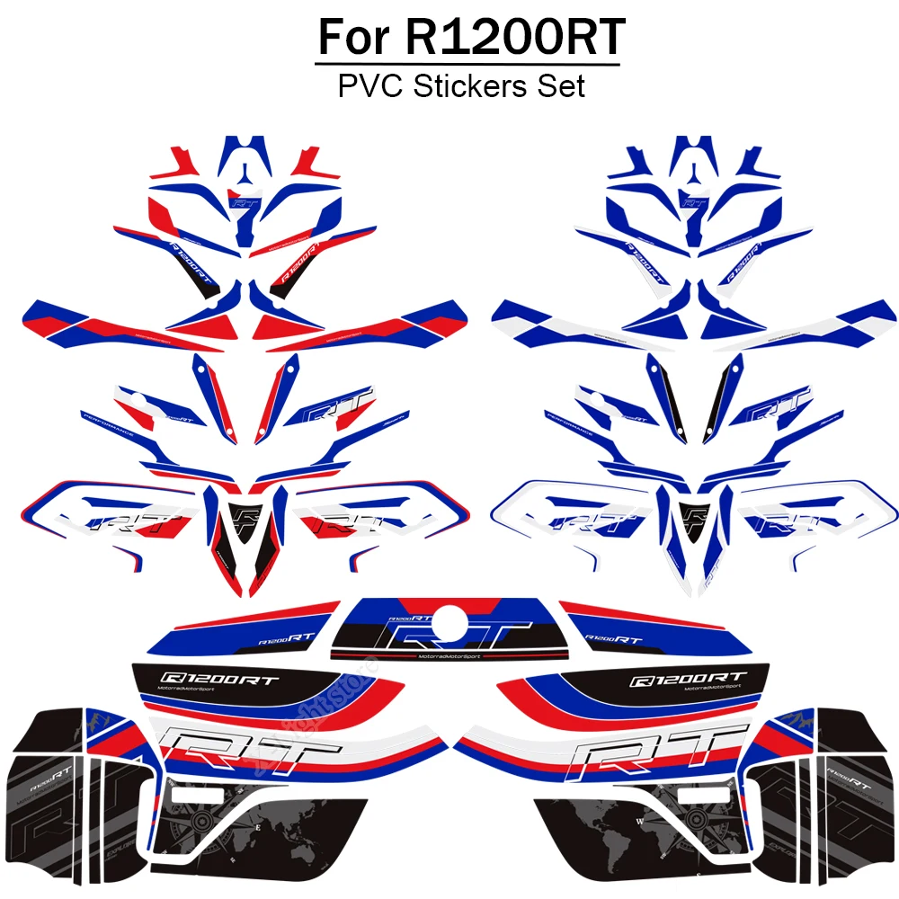 

﻿For BMW R1200RT R 1200 RT Tank Pad Tail Panniers Luggage Cases Trunk Protector Knee Fairing Fender Stickers Decal Kit