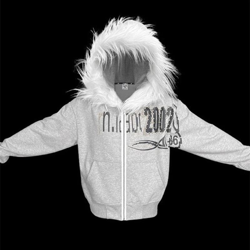 سترة بغطاء للرأس Y2K جديدة للجنسين للخريف والشتاء مع غطاء وسحاب، بسيطة ومتعددة الاستخدامات للاستخدام اليومي