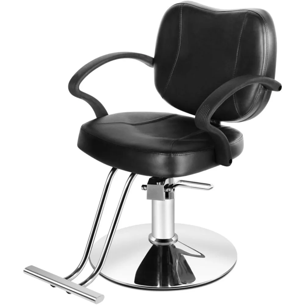 Salon Chair for Hair Stylist, Comfortable Barber Chair Hydraulic Pump Stylist Chairs for Salon with Extra Wide Seat