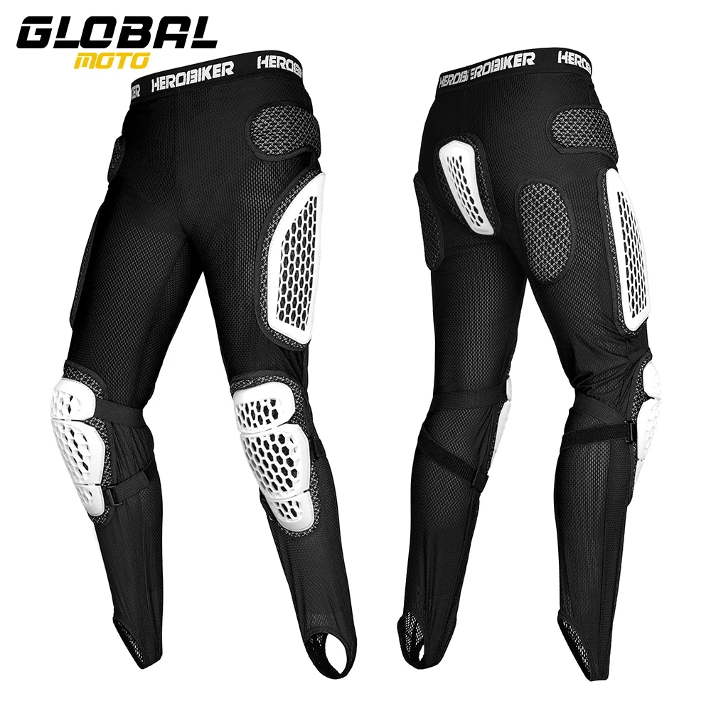 Herren-Motorradhose, atmungsaktiv, für Motocross, Rennsport und Fahrten, mit Hüftschutz, Motorrad-Schutzhose, sturzsicher, abriebfest.