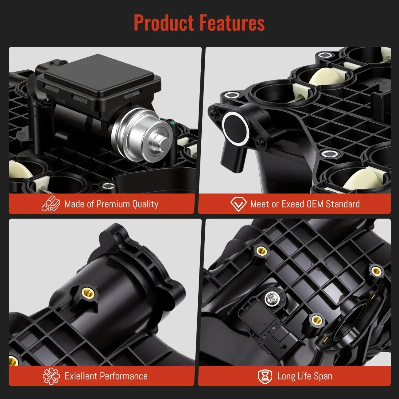 68211167AA 68211206AA Engine Intake Manifold With Control Module for Jeep Grand Cherokee 2014-2019 for Ram 1500 2014-2018 3.0L