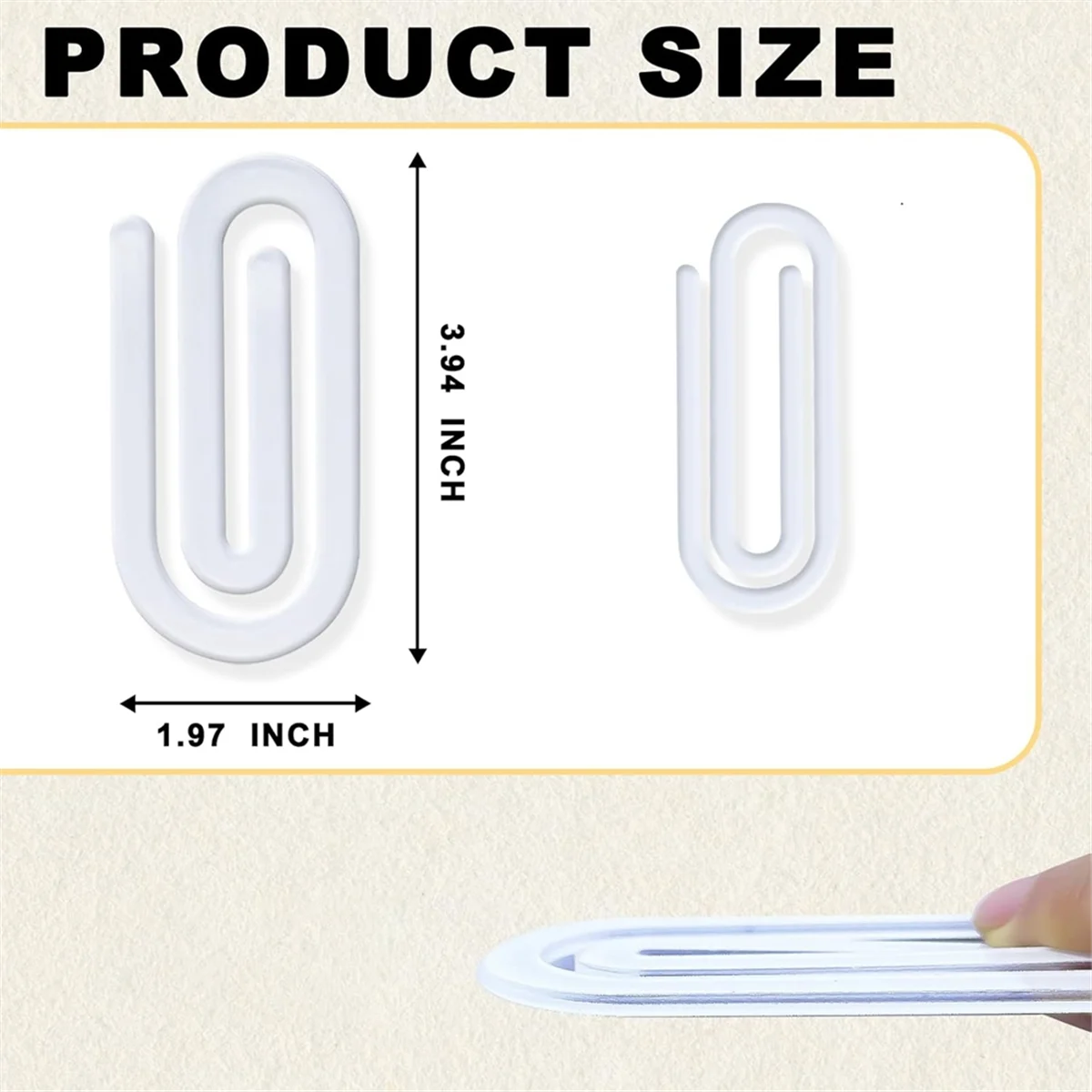 AA98 10 Pack Sublimation Blanks Acrylic Paper Clips, 4 Inch X 2 Inch Jumbo Paper Clips Clear for Heat Transfer DIY Design