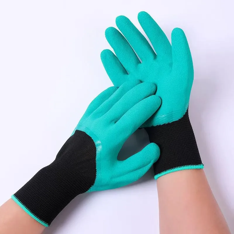 

Garden Gloves With Latex Work Gloves Breathable Waterproof Earth-Digging Planting Sting-Resistant Protective Digging Tools